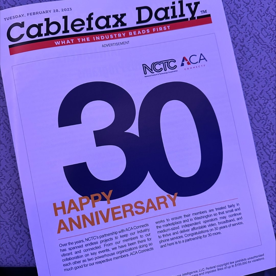NCTCtweets's tweet photo. From all of us at the NCTC, we want to wish our partner @ACAConnects a happy 30th anniversary! Here's to 30 years and cheers to many more!
#ACASummit #Summit30 #StrongerTogether https://t.co/IZJPFETfL7