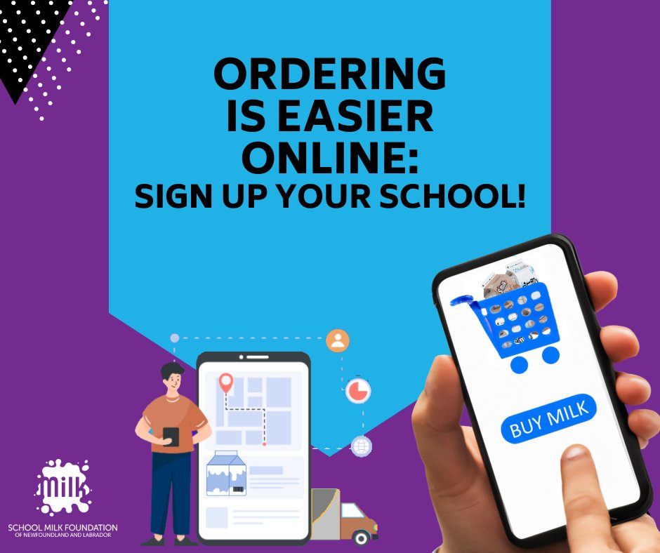 Getting more milk to students with minimal administration sounds great, right? Our ordering system facilitates just that! Register your school for the online ordering system! To register, contact: matthew@schoolmilknl.ca