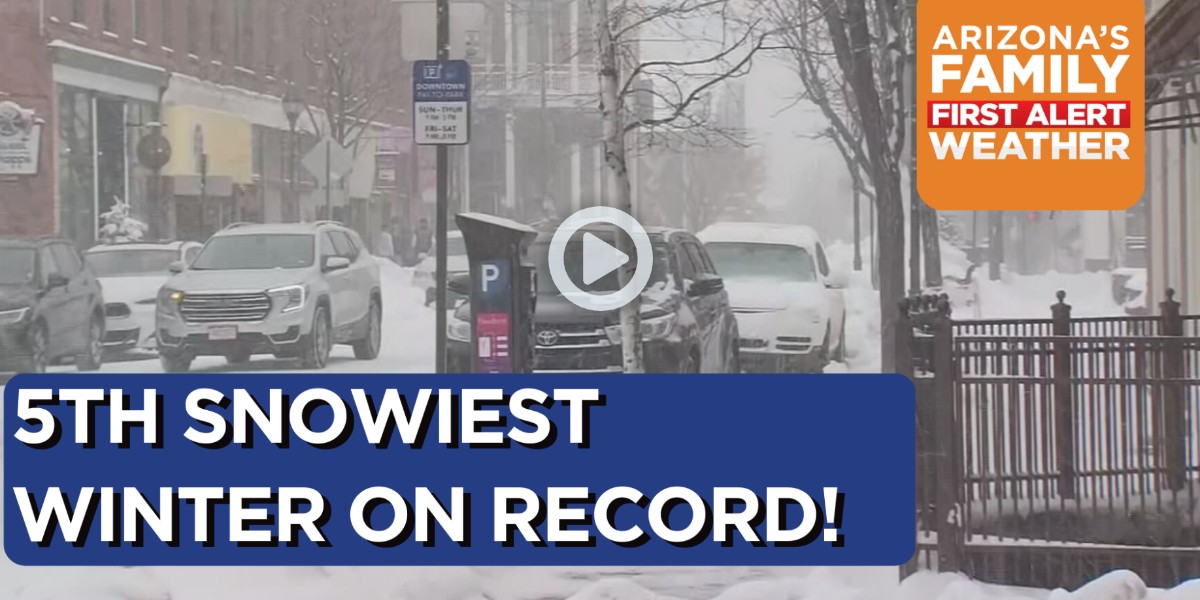 The <a href="/NWSFlagstaff/">NWS Flagstaff</a> crunched the numbers &amp; found the 2022-23 meteorological winter = the 5th snowiest since records started back in the late 1800s. 
👀 So far this season, the area has picked up 118.9″ of snow
 ➡️ bit.ly/3mfsl9k