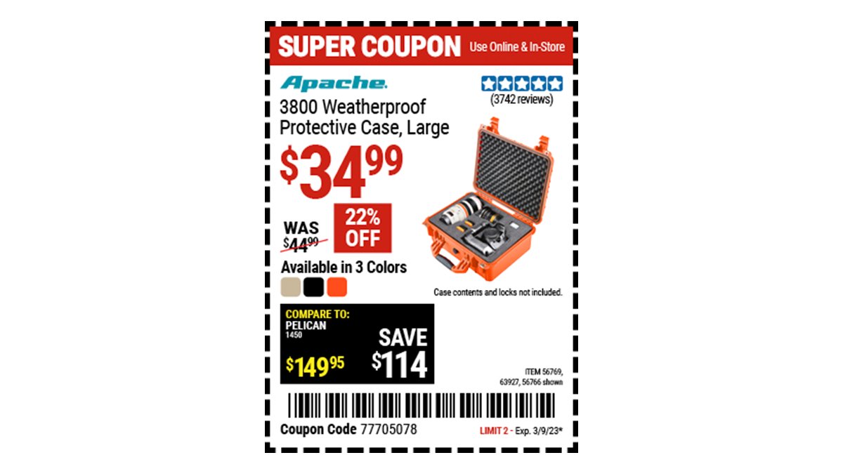 Harbor Freight on Twitter "Buy the APACHE 3800 Weatherproof Protective