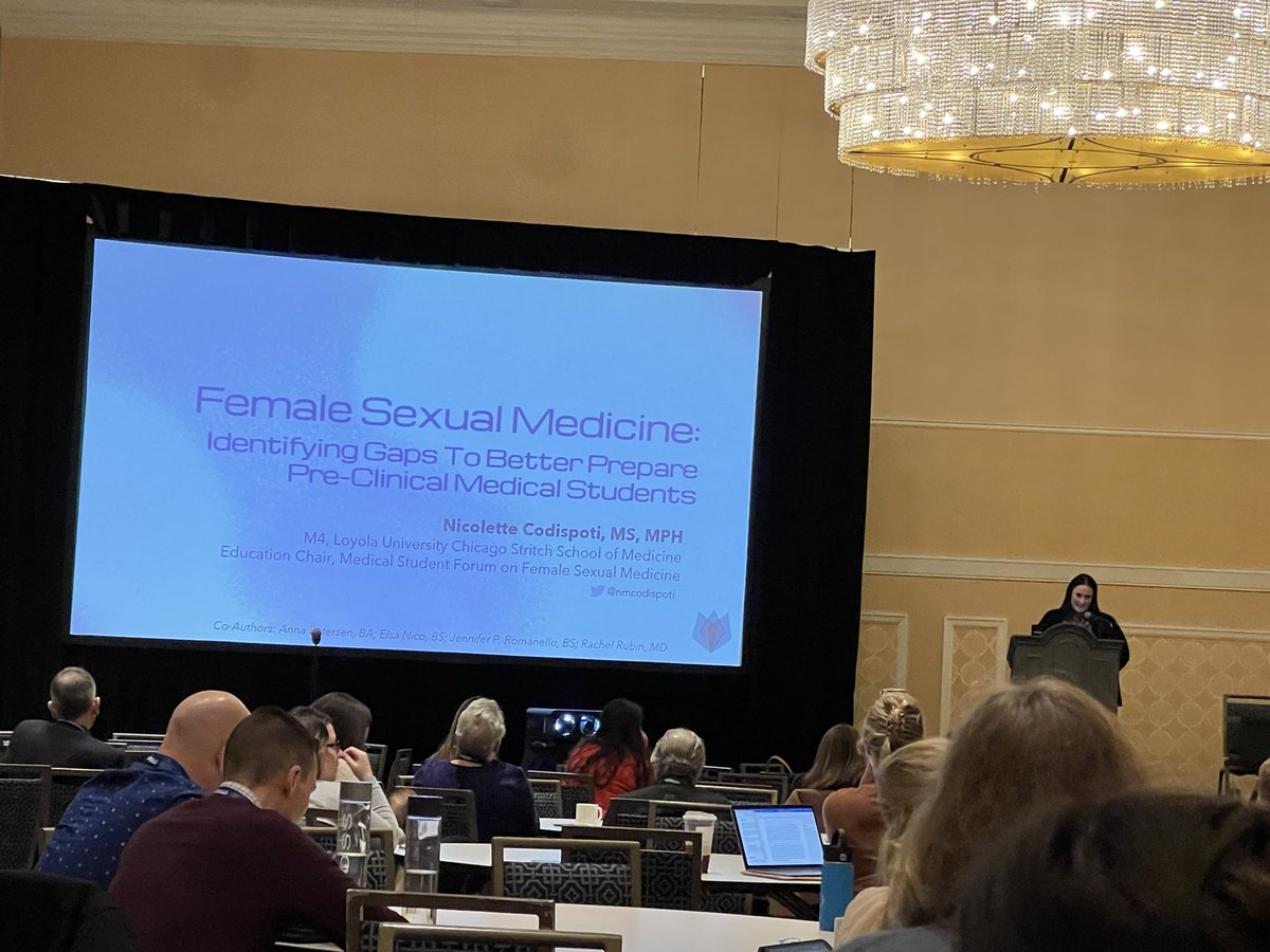 @nmcodispoti rocked it. Thank you for sharing your work on a topic that is not commonly studied. Filling gaps for medical students will certainly impact our patients experiencing #femalesexualdysfunction. @LoyolaMedEd