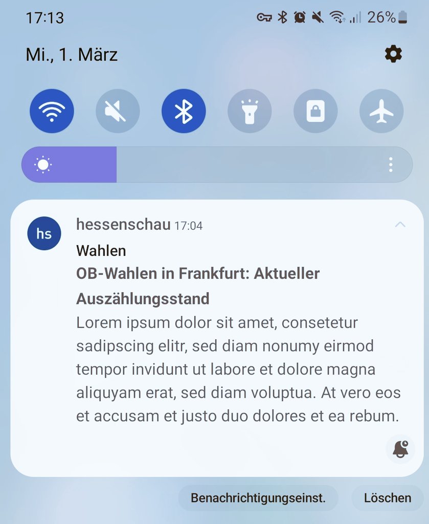 #hessenschau bereitet Artikel und Push-Meldungen für Sonntag vor 😇