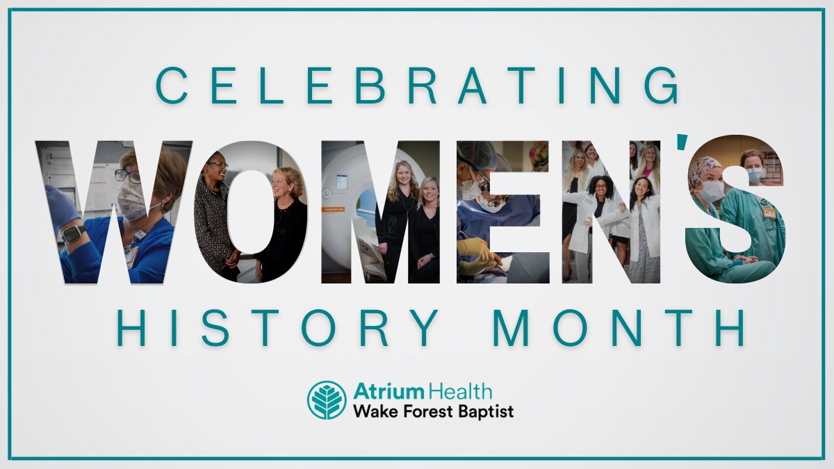 AtriumHealthWFB's tweet image. We're proud to be an organization primarily made up of women – over 75% of our teammates are female. This #WomensHistoryMonth, we celebrate them for making @AtriumHealthWFB a leader in health, learning, and community 👏