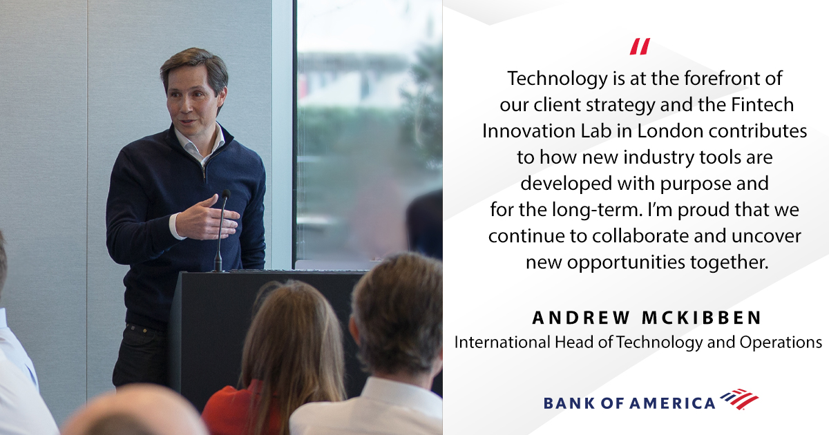 BofA_Business's tweet photo. Supporting the next generation of tech start-ups is important to the ongoing strength of the digital community. At our 10th annual London Fintech Lab event with @FinTechLabLDN, executives gave exclusive insights into banking #technology to a number of new companies. #BofATech https://t.co/CWfikThTAZ