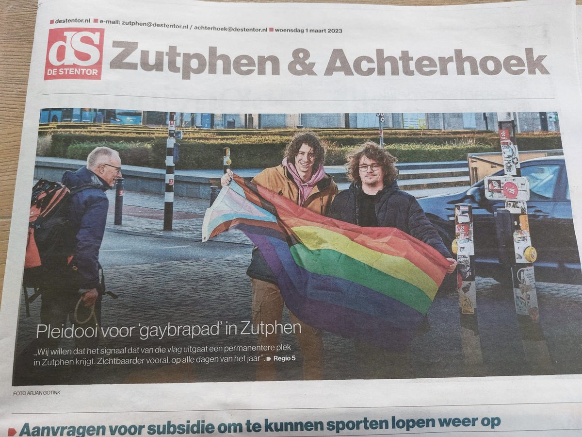 Mooi veel aandacht voor onze regenboogzebrapad-petitie in #Zutphen. 🌈 Maar er kunnen nog handtekeningen bij! ➡️ regenboogzutphen.nl