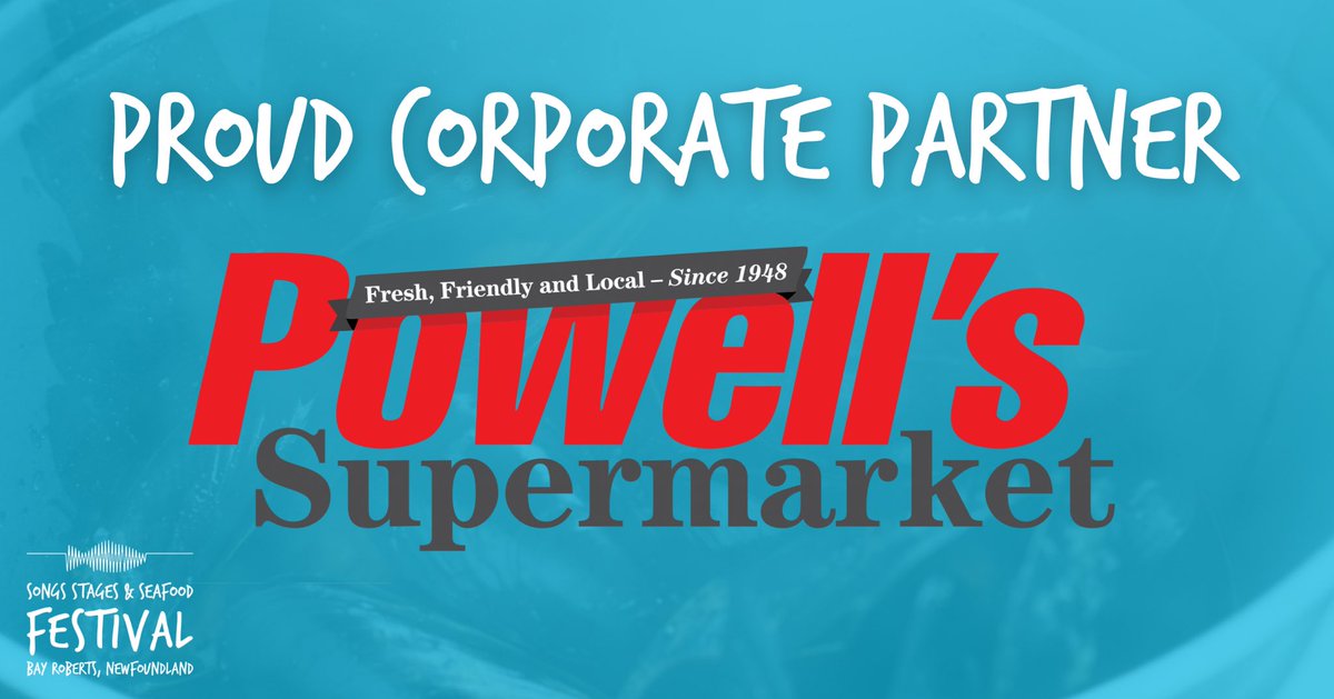 We would like to welcome our friends at <a href="/PowellsNL/">PowellsNL</a> as a proud corporate partner for our 2023 festival! 😁

Powell’s has been apart of the festival for many years and we are so happy to have them back onboard for 2023. 

🎟🔗 Grab tickets here: bayroberts.com/sss/