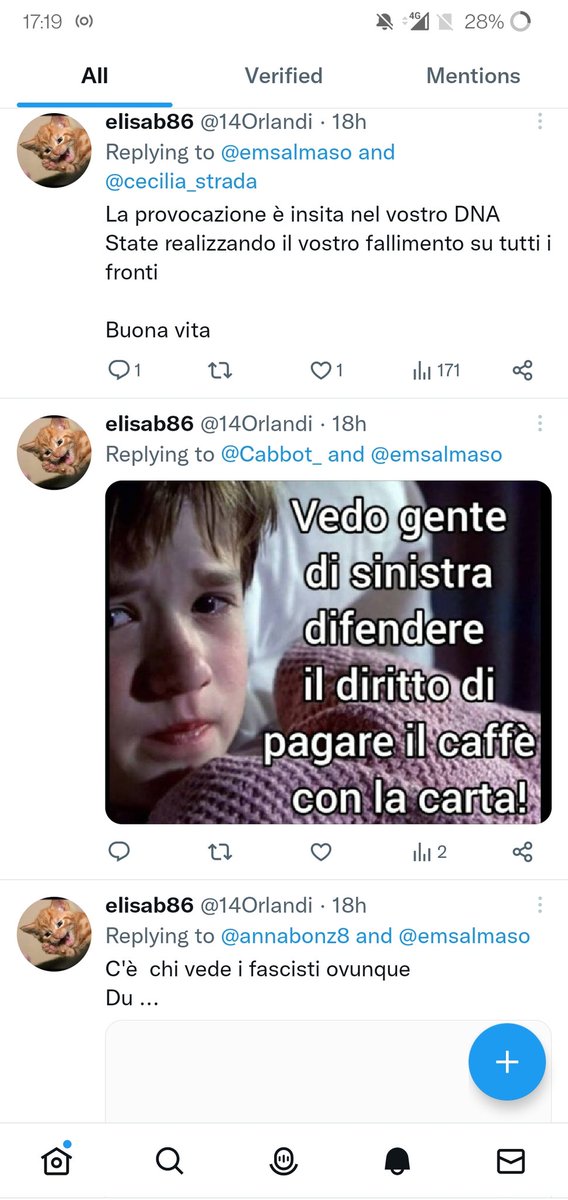 emsalmaso's tweet photo. @14Orlandi @annabonz8 Se non sai usare Twitter quantomeno taci https://t.co/VkY3f4Txet