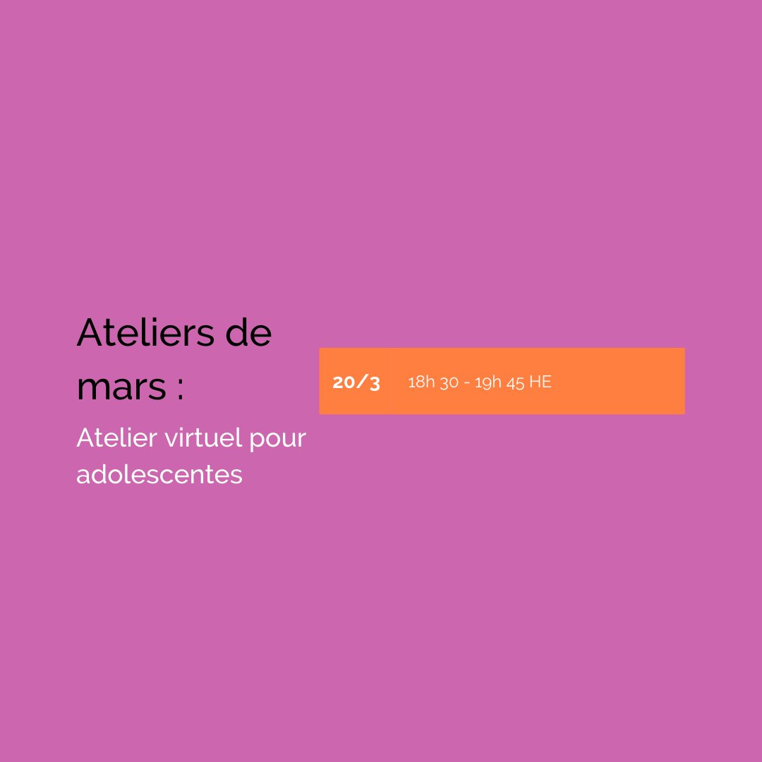 Commençons le mois avec nos ateliers de mars. Ils incluent les soins de la peau, les solutions capillaires et plus encore. Consultez le lien dans notre bio, inscrivez-vous et n’oubliez pas de partager la bonne nouvelle avec vos êtres chers! 💜
