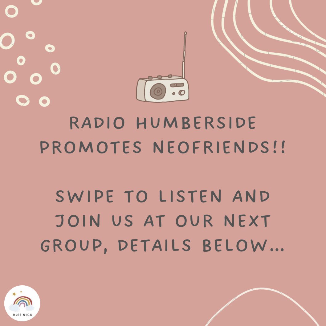 HullNicu's tweet photo. @radiohumber sharing the details of our fabulous NICU community support group, NeoFriends!!
If you’ve spent any length of time on NICU or TC we’d love to catch up with you. Refreshments are provided, no need to book and there’s no age restrictions ♥️ https://t.co/wJwSt5Qraa