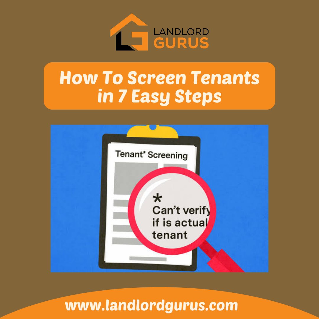 Save yourself from the potential loss of rental income, damage to your property, and costly evictions.✨

How To Screen Tenants in 7 Easy Steps: landlordgurus.com/how-to-screen-…

#landlordtips #realestate #landlordgurus #property #landlord #tenantscreening #applications #howtoscreen