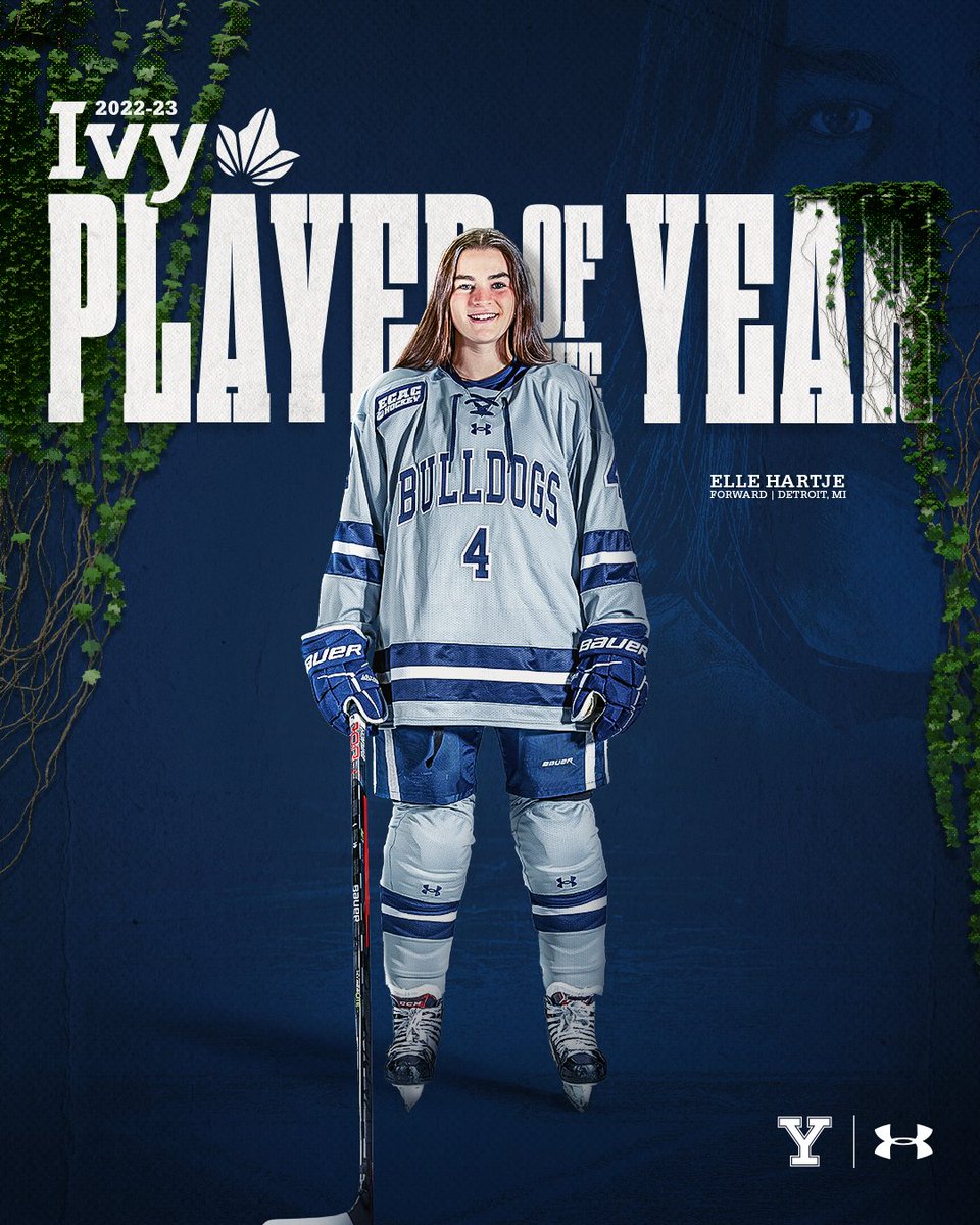 𝐈𝐕𝐘 𝐏𝐋𝐀𝐘𝐄𝐑 𝐎𝐅 𝐓𝐇𝐄 𝐘𝐄𝐀𝐑 🌿

Elle Hartje becomes the first Yale women's player since 1998 to earn this award and the second in program history! 

#ThisIsYale