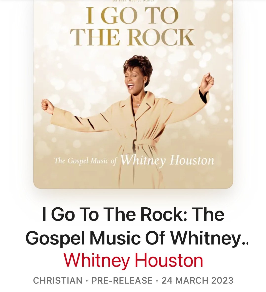 Whitney Houston Updates on Twitter "Whitney Houston's new Gospel album I Go To The Rock The