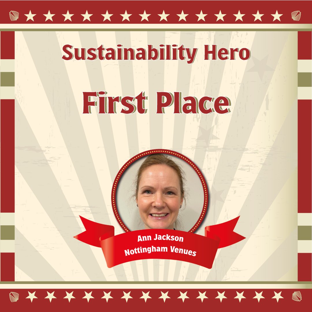 The Sustainability Hero award recognises an individual who has made an impact through their commitment to protecting the environment. This is awarded to Ann Jackson, thank you for your green commitment! 💚