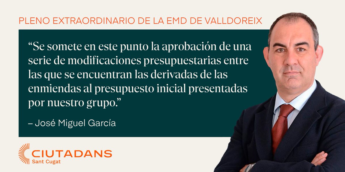 🏛️ Se está celebrando en estos momentos el pleno extraordinario de la Junta de Vecinos de la EMD de #Valldoreix.

✅ El gobierno propone modificaciones presupuestarias para incluir algunas de nuestras enmiendas: mantenimiento de calles, más cámaras de seguridad y más iluminación.
