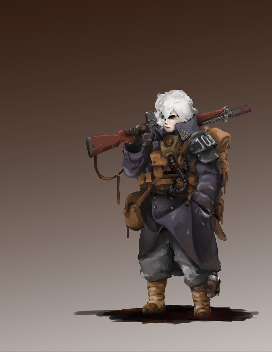 OtterMid's tweet photo. #characterdesign #characterart #CLIPSTUDIOPAINT #warhammer40k #krieg #deathkorp #ArtistOnTwitter https://t.co/IDJtAOdCkC