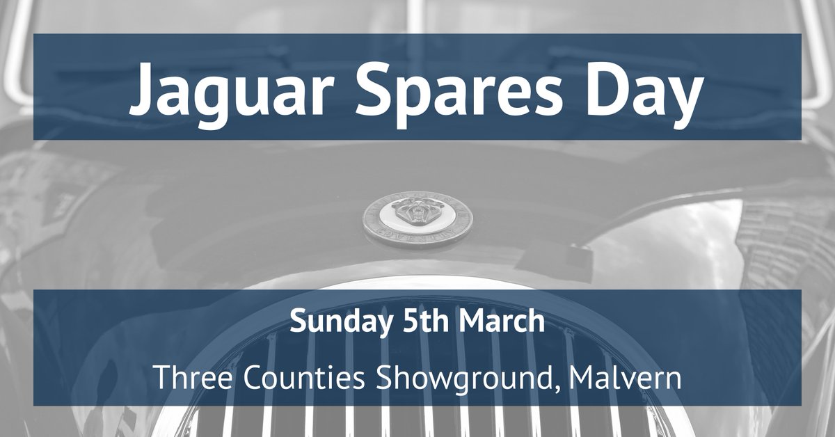 Our first event this year is approaching fast! The team will be at the International Jaguar Spares Show at their new home at the Three Counties Showground on Sunday 5th March.
If you visit, be sure to pop and say 'hello'!
#jagsparesday #malvern