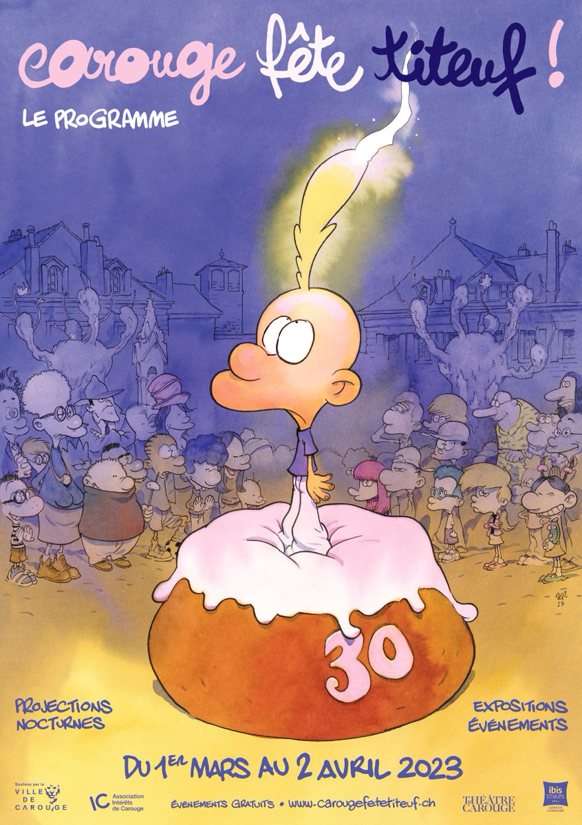 Carouge, la ville qui a vu naître <a href="/Titeuf/">Titeuf</a> lance 1 mois de festivités pour fêter ses 30 ans !

Le programme est disponible ici ➡ theatredecarouge.ch/evenement/caro…