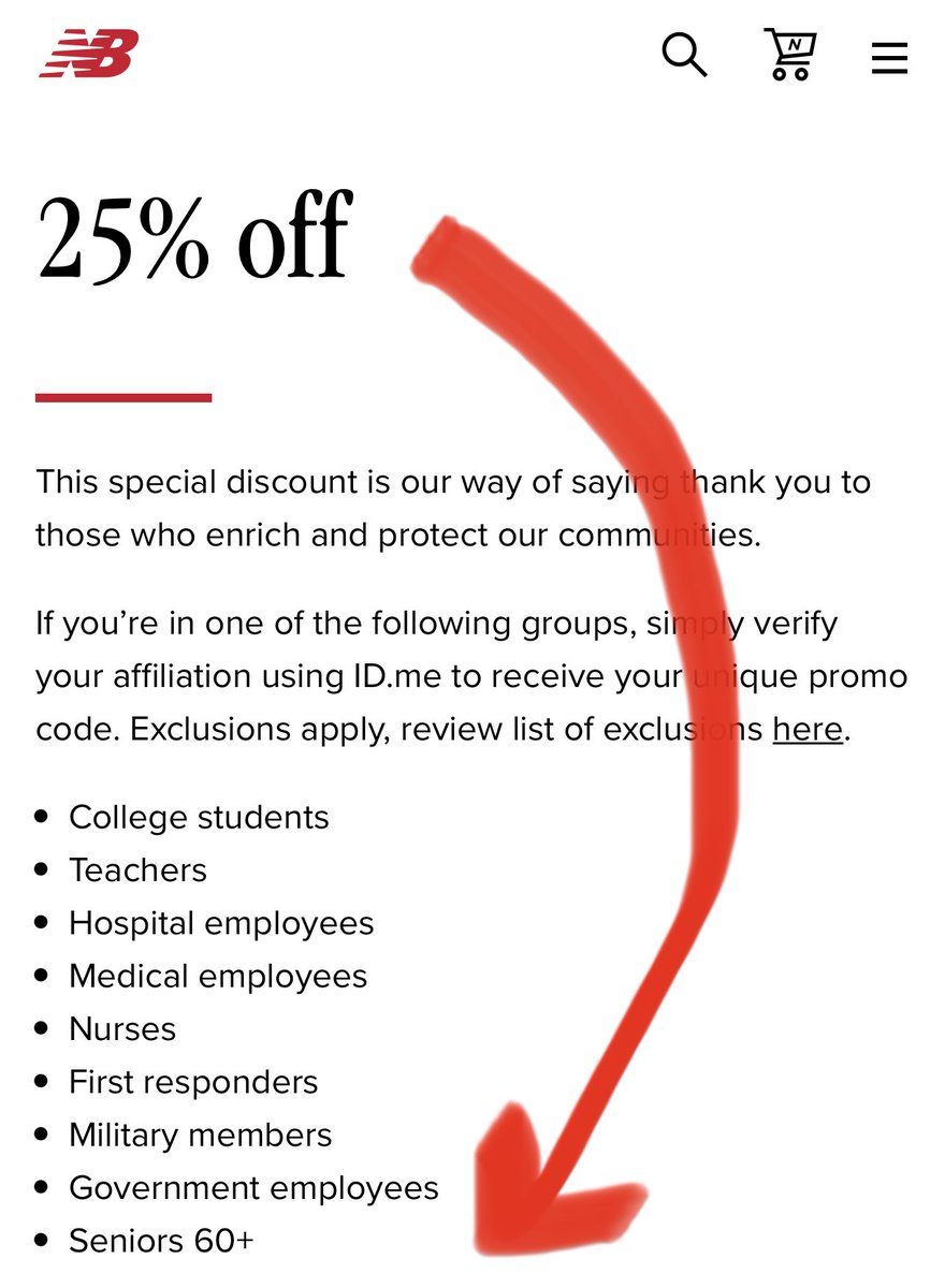 bill_mckinley's tweet photo. Hey @newbalance and @newbalanceES: Why do you offer senior discounts in the USA and not in Spain? Do you really have a commitment to the health of your older customers, or is it just virtue signaling? Asking on behalf of myself and hundreds of thousands of other senior athletes. https://t.co/EZNDjg4E4m