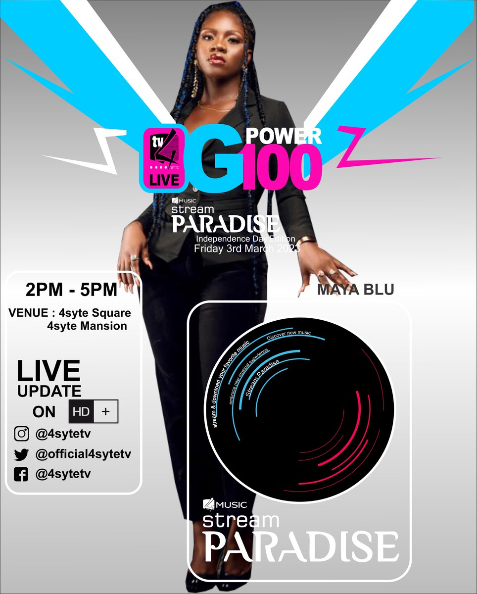 official4SYTETV's tweet photo. #Gpower100 Independence Day edition happening this Friday at the 4syte Square. cc
@MayaBlu_ https://t.co/nE3lBnmF1l