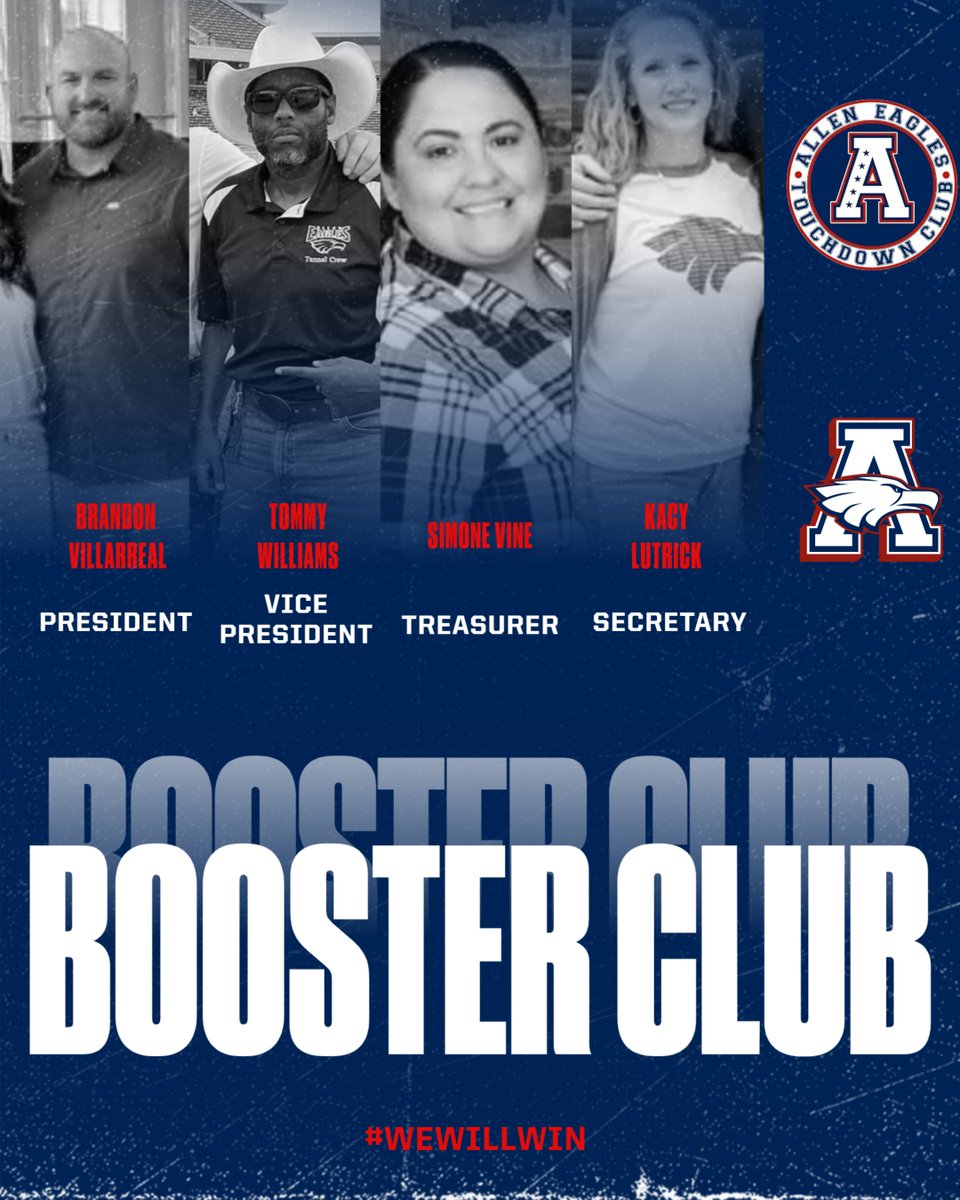 Allen Football would like to extend a huge amount of gratitude to the booster club officers &amp; members who donate their time &amp; talents to support all our student athletes. Thank you for what you do for the Allen Eagle Football Program!!!!!

#BTB | #WeWillWin | <a href="/AllenEaglesTDC/">Allen Eagles Touchdown Club</a>