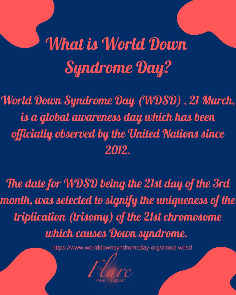 FlareCares's tweet photo. March 21st is a day to celebrate the unique abilities, accomplishments, and contributions of individuals with Down syndrome. Let's spread awareness, acceptance, and inclusion on this World Down Syndrome Day. 
-
#WorldDownSyndromeDay #WDSD2023 #DifferentNotLess #InclusionMatters https://t.co/t1JJvKk5uZ