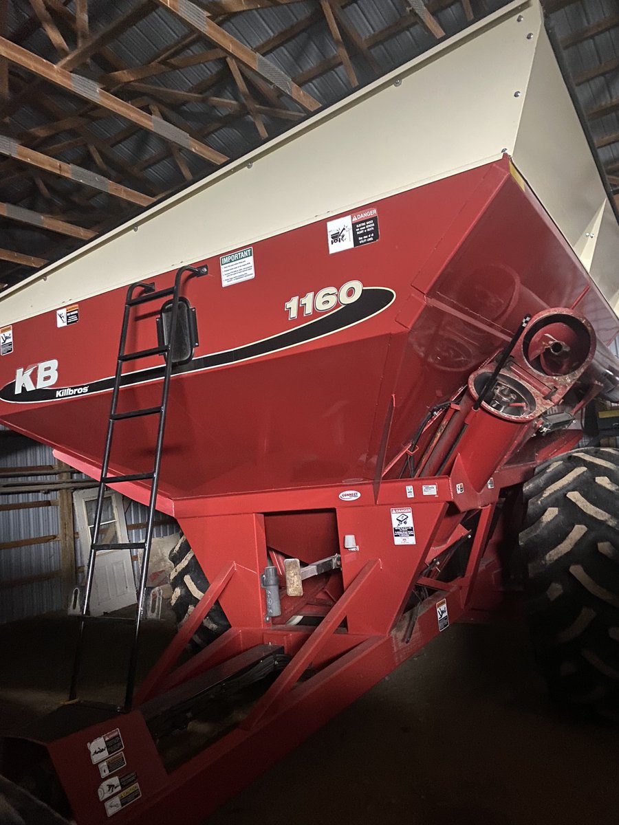 Buhler 1045 pto driven belt conveyor $12000. 2008 Gehl 4640 skid steer 3380 hours has a/c scoop bucket and stone fork. 2018 Killbros 1160 grain cart tarp, light kit, camera $35000. Call/text 519-881-8212