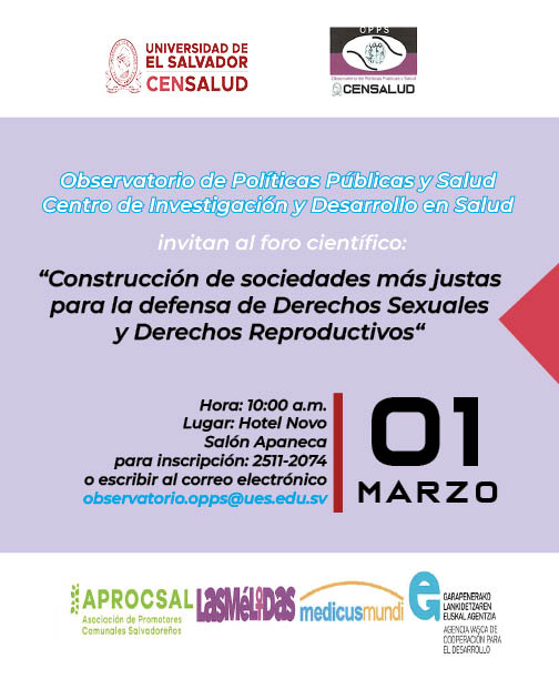 CensaludUES's tweet photo. El OPPS-CENSALUD invitan a participar en el foro científico, inscribirse al: observatorio.opps@ues.edu.sv
O llamar al teléfono 25 11 2074
#AutoridadesUES #secretaríadecomunicacionesues #SICUES #investigacióncientíficaues #CENSALUD #cienciaytecnologia https://t.co/sl552DZPOu