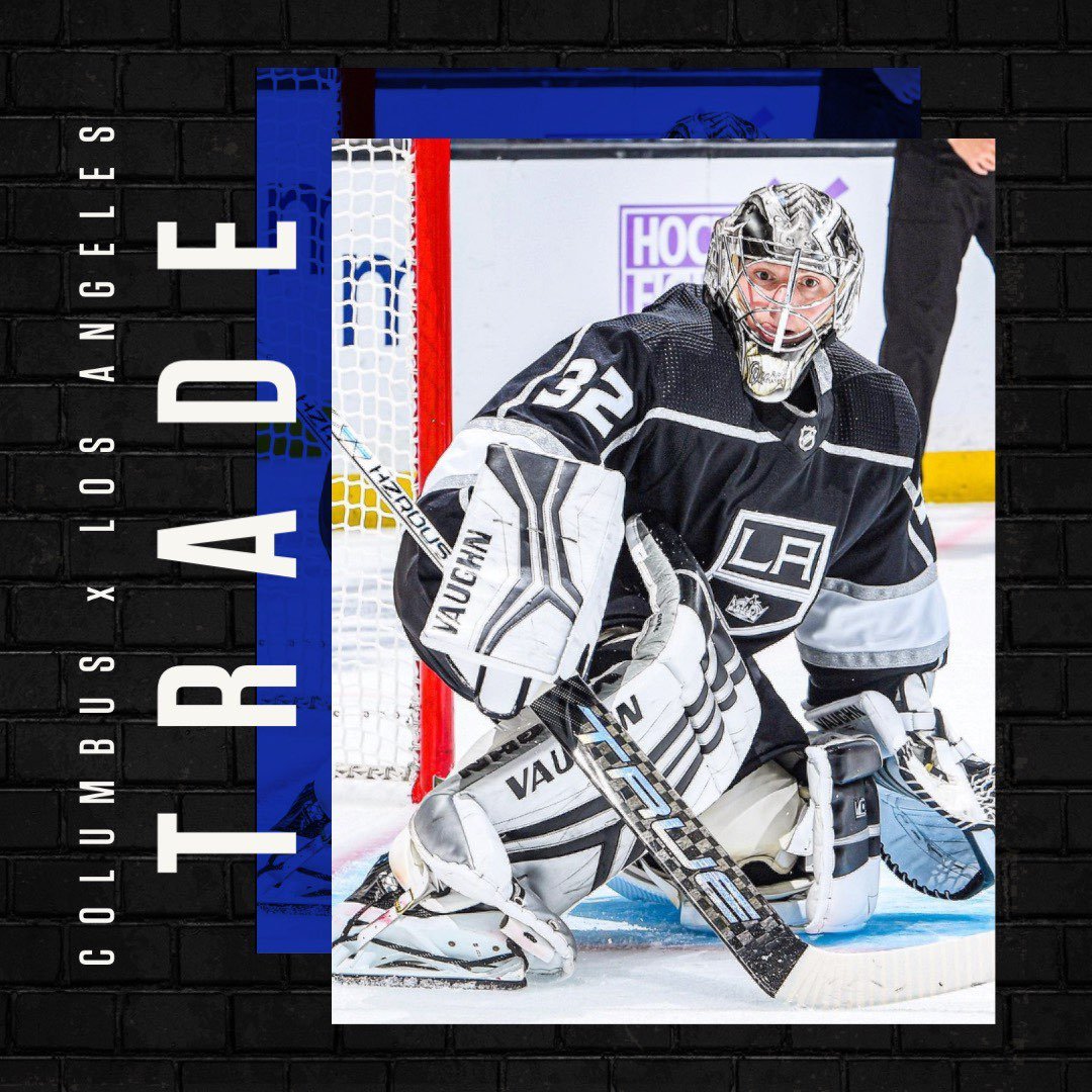 sdpnsports's tweet photo. 🚨Good morning, it's another trade!🚨

 #CBJ acquires Jonathan Quick, a conditional 2023 first round pick, and a 2024 third round pick.

The #LAKings receive D Vladislav Gavrikov and G Joonas Korpisalo. https://t.co/TJRgo7d889