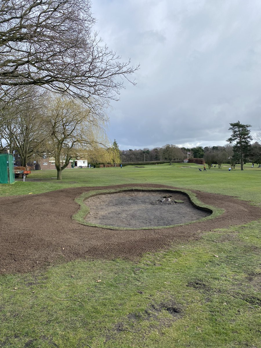 Great week so far shaping up bunkers and prepping for turfing next week