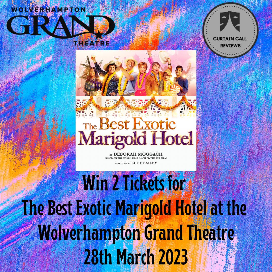 Curtain_CallRev's tweet photo. 🎭COMPETITION TIME🎭 - I’ve teamed up with the lovely @WolvesGrand to give one lucky winner 2 tickets to see @MarigoldShowUk on the 28th March
Just RT to enter! 

#CurtainCallReviews #wolverhampton #theatre 
Closes 20th March 
Tickets cannot be exchanged or resold https://t.co/DOLCwSjPOV