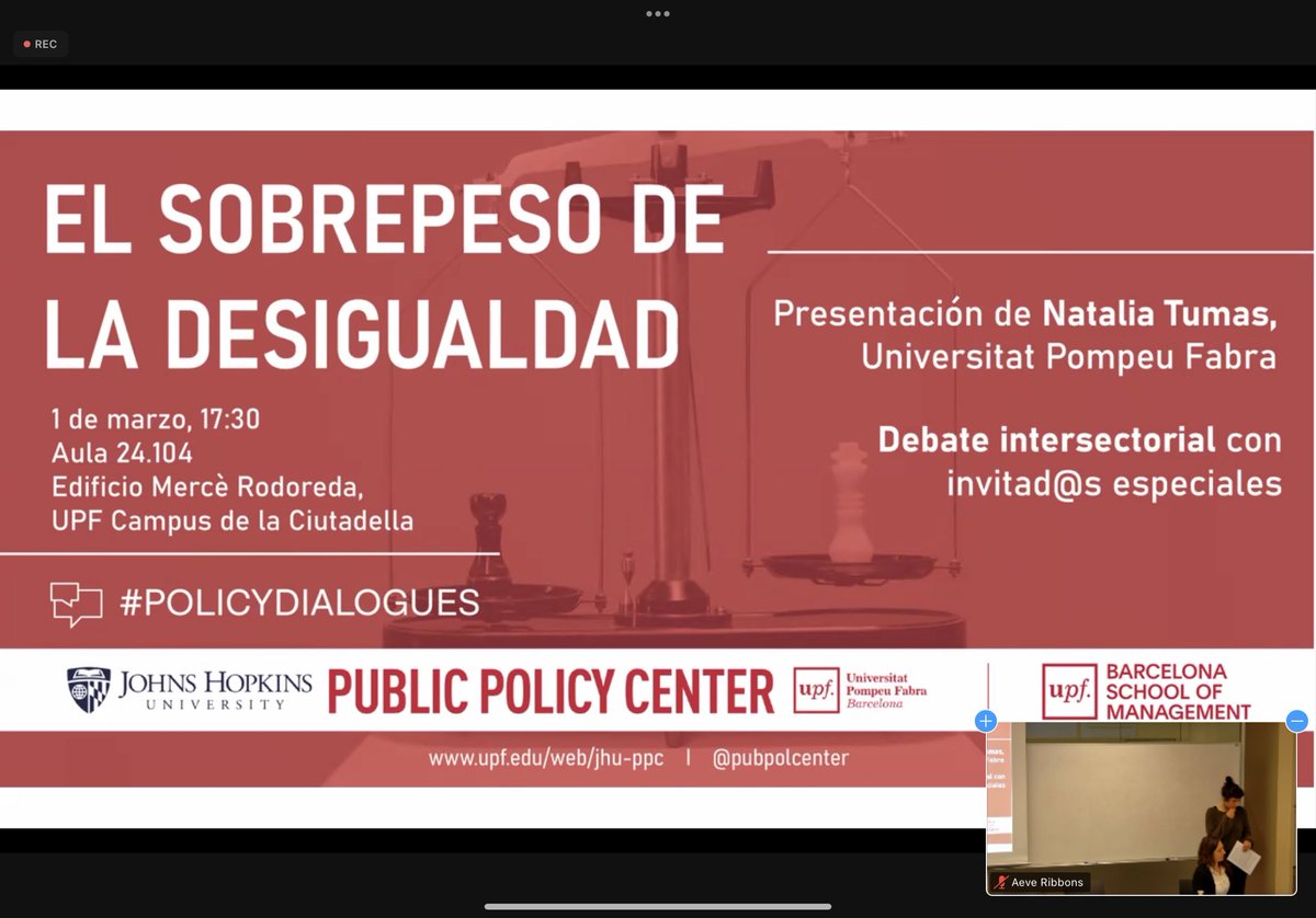 📌 Interesante charla de la @pubpolcenter sobre la desigualdad en el sobrepreso #policydialogues