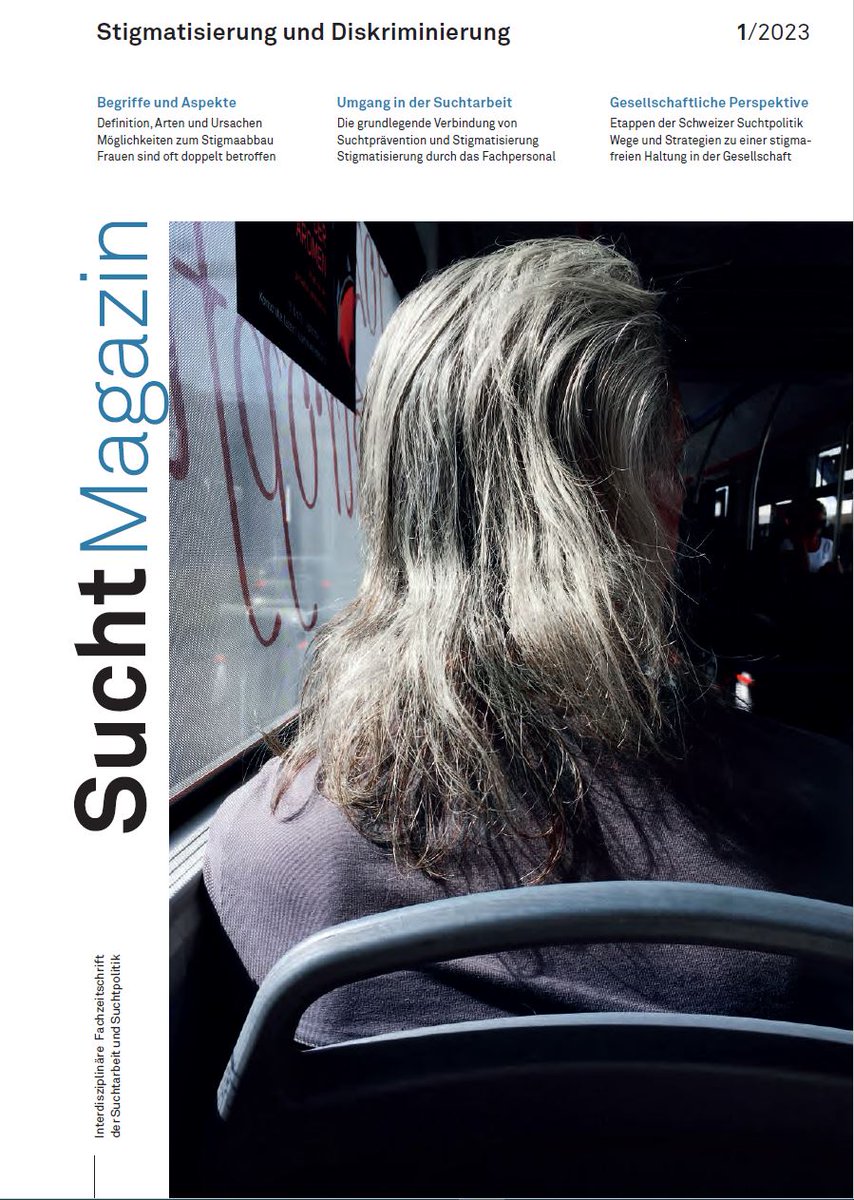 Die Ausgabe des 🕮#SuchtMagazin zum Thema #Stigmatisierung und #Diskriminierung von Personen mit einer #Suchterkrankung ist gerade erschienen!
Das Jahresabo gibt es übrigens für nur 90 CHF/EURO
suchtmagazin.ch

#sucht #suchtfachleute