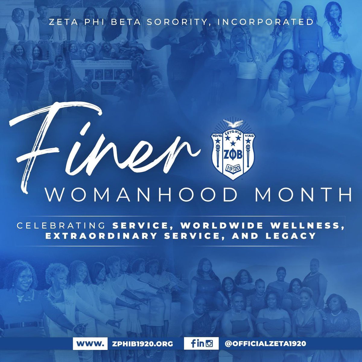 Zeta Phi Beta Sorority, Incorporated was founded on four distinct principles: 
Scholarship 
Service 
Sisterhood 
and, 
The one that sets Zeta Phi Beta apart from all other Greek-lettered organizations, Finer Womanhood. 
#zetaphibeta #zphib1920 #Finerwomen #FineFinerFinest