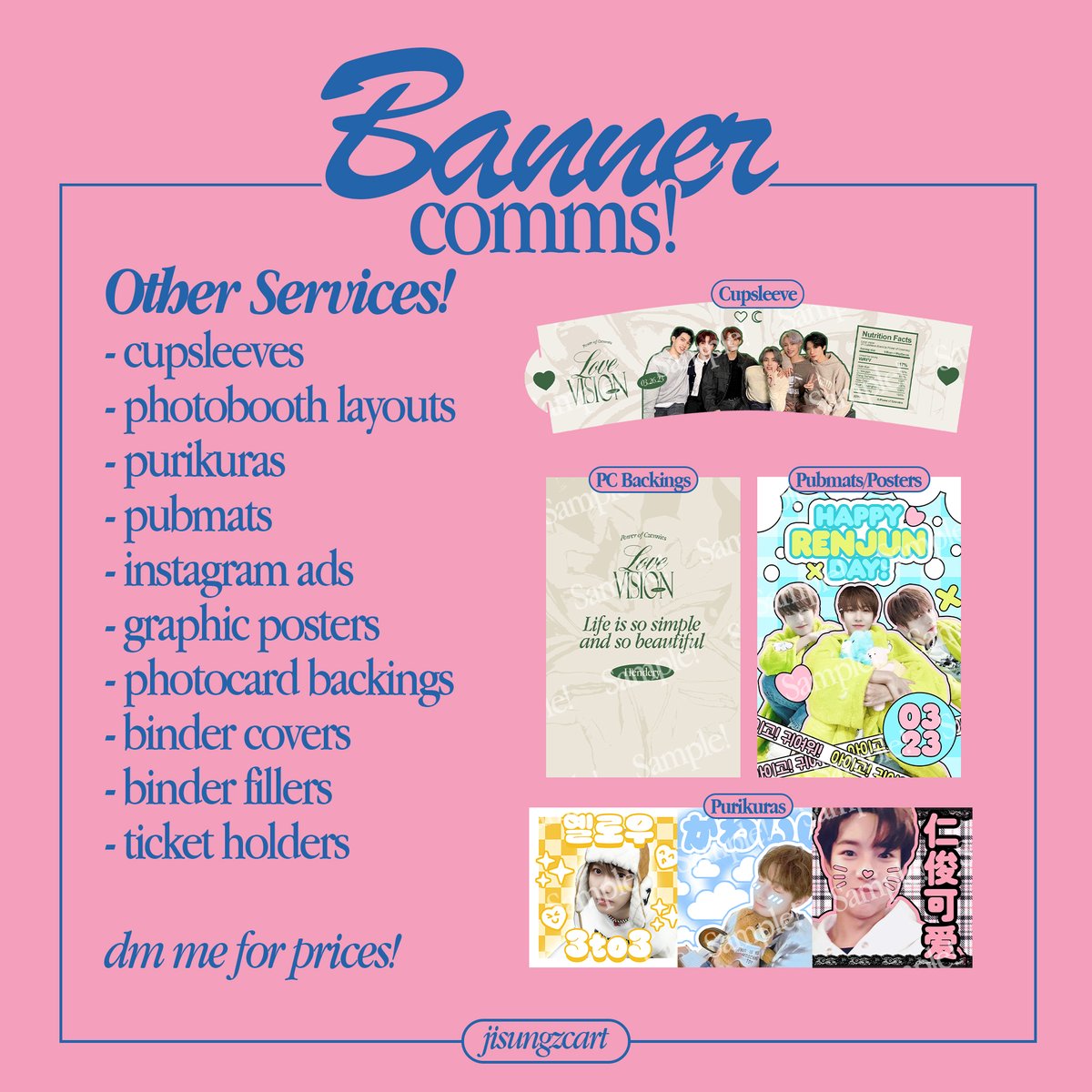 jisungzcart's tweet photo. banner comms open !! <3

check images for more info 🫶🏻
click here to reserve a slot: https://t.co/tgQnh6YIrY

🏷️ wts lfb lf ph banner comms commission design kpop concert nct dream wayv blackpink stray kidz itzy exo sc https://t.co/cjtdBC4UjE