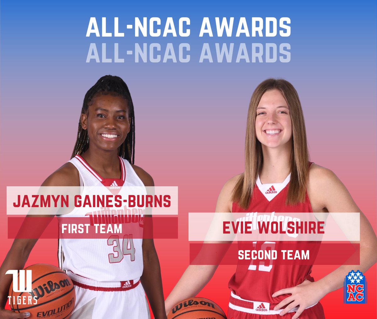 wittwbb's tweet photo. Congratulations to Jazmyn Gaines-Burns, Evie Wolshire, Taryn Cash, and Jade Simpson for earning spots on the NCAC All-Conference Teams!! 

Head Coach Melissa Kolbe and her staff, Lexxus Graham and Jenna Bluemlein, were also awarded the 2023 Coaching Staff of the Year honors! https://t.co/gA7lCJTnRb