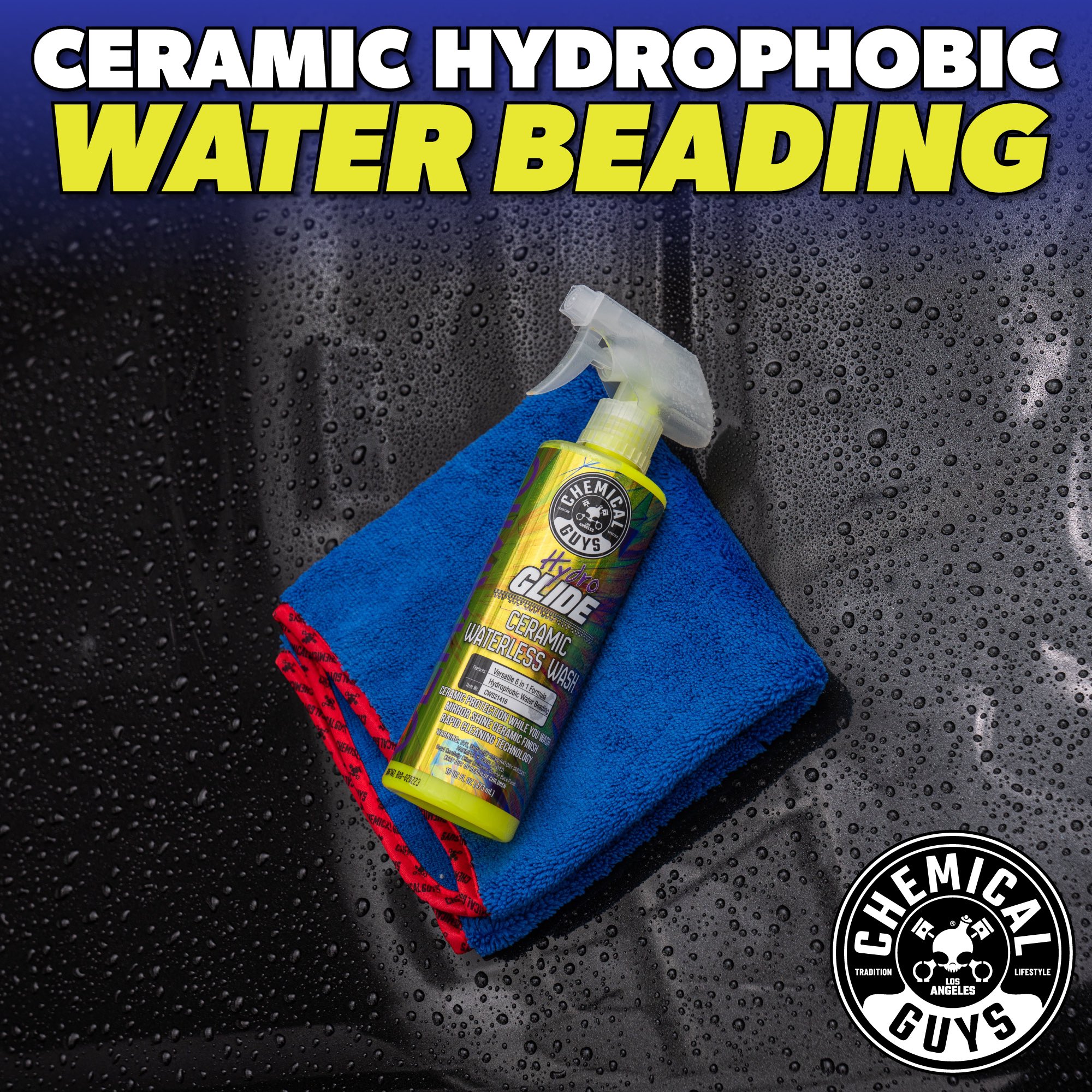 Chemical Guys on X: ❗NEW PRODUCT❗ Get the power of ceramic protection and  shine with the convenience and speed of a waterless wash with the all-new  HydroGlide Ceramic Waterless Wash!✨    /