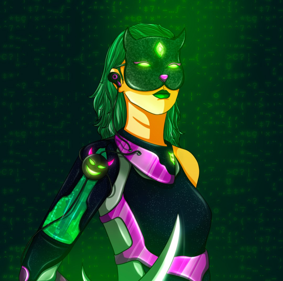 #NewProfilePic Picked up a MIA Cybersquad. <a href="/Gekofam/">Gekofam.algo</a> is such a great community and project, and <a href="/rainbowpee_/">Rainbowpee</a> is a phenomenal artist, I'm so happy with this acquisition. Looks amazing next to my <a href="/VellasUniverse/">Vellas Universe</a>!