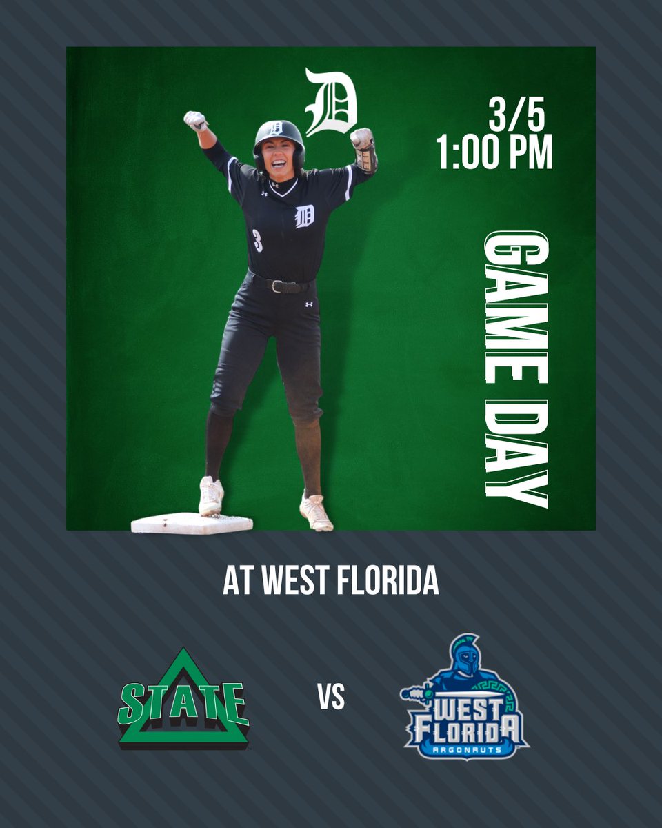DeltaStateSB's tweet image. 𝙇𝙖𝙙𝙮 𝙎𝙩𝙖𝙩𝙚𝙨𝙢𝙚𝙣 𝙂𝙖𝙢𝙚𝙙𝙖𝙮
#WhereChampionsPlay 🥎

🆚⚔: West Florida
🏟📣: UWF Softball Complex
🗺📍: Pensacola, FL
⏰: 1:00
📺: bit.ly/3J3fMXC
📊: bit.ly/3YgHODf