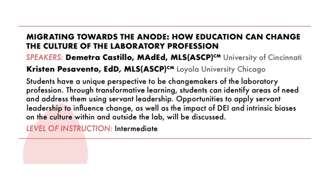 HAPPENING TODAY! 🚨
@k_pesavento and @CastilloToula are presenting on the the importance of servant leadership within the laboratory profession! Don't forget to tune in! 

@ASCLS  #Lab4Life #IamASCLS