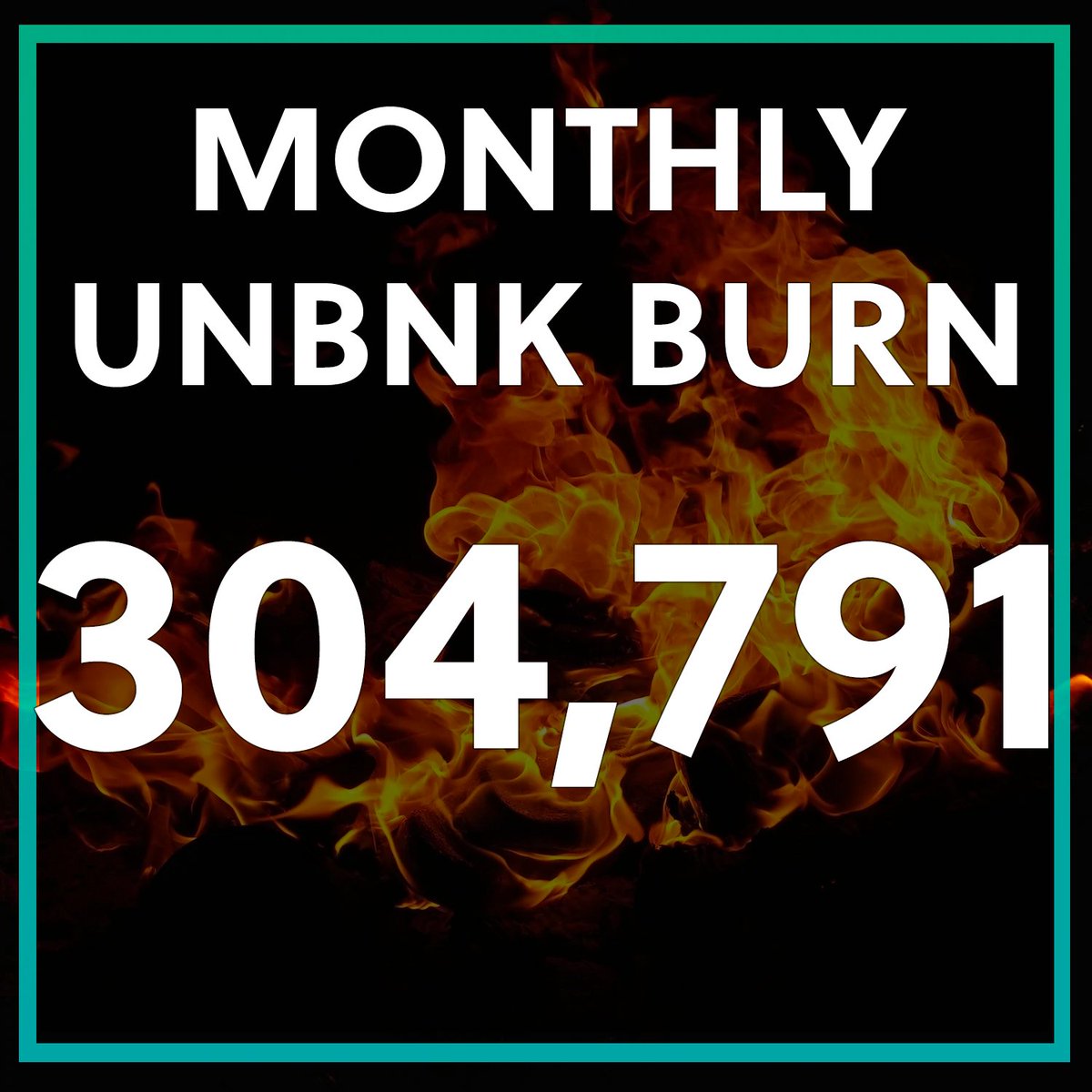 Today, we completed the February monthly burn of $UNBNK.  The total burn amount was 304,791 #UNBNK! 🔥

stellar.expert/explorer/publi…