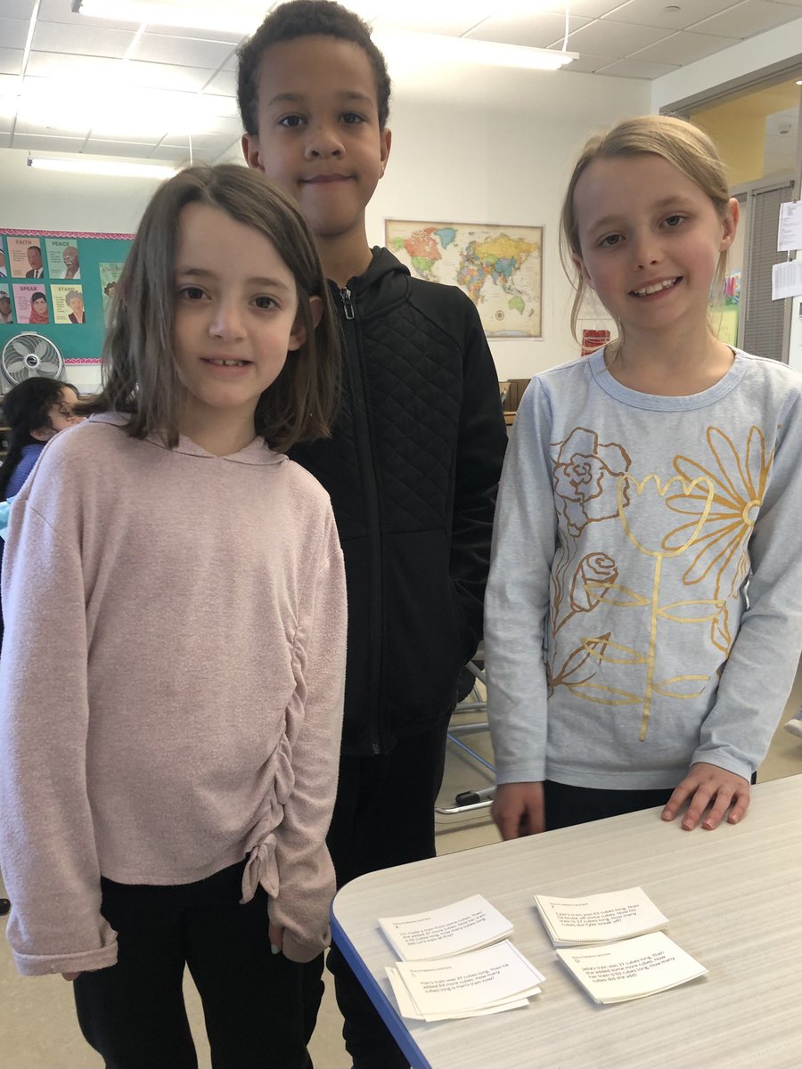 dahazel77's tweet image. #SpotlightSWES 🐾 Day 1: Mr. Mulno’s 2nd graders did a wonderful job collaborating with each other in order to match stories, equations, number lines, and tape diagrams from an @IllustrateMath card sort. They’re also being recognized for completing 83% of their @STMath journey.