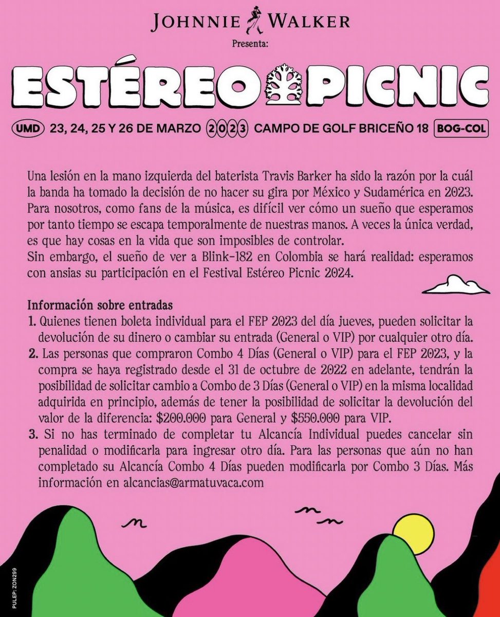 musictrendscol's tweet photo. #URGENTE: DEVOLUCIONES O RECAMBIOS FEP 2023: ENTRADAS DÍA INDIVIDUAL Y COMBOS 4 DÍAS 👇🏻🚨 

*** POR FAVOR, lean atentamente todas las instrucciones *** 

Las entradas de este año no serán válidas para 2024 ⚠️ https://t.co/qLaqqtpziu