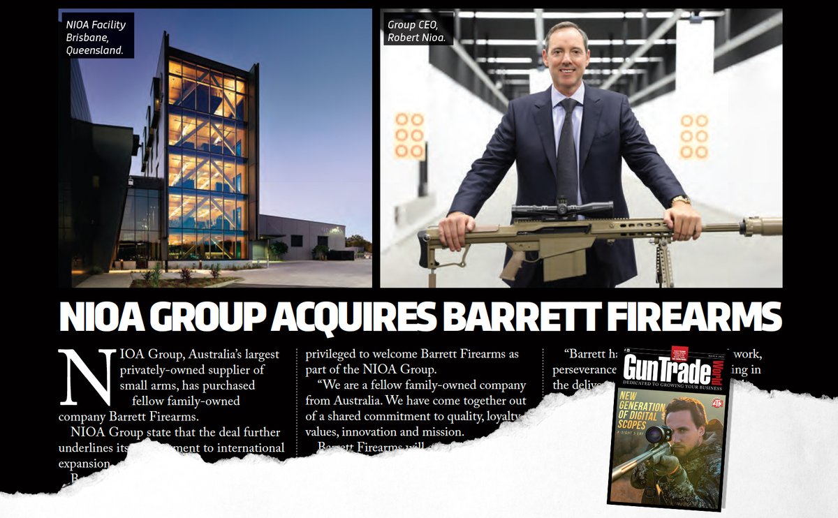 BarrettRifles's tweet image. Read more about our acquisition in this in-depth article by Gun Trade World Magazine
yumpu.com/en/document/re…
#Barrett #NIOA #BarrettFirearms #OneTeam #TheLeaderInLongRange
