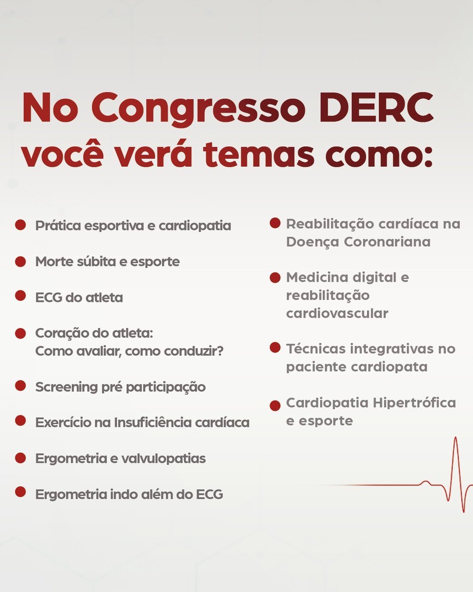 DercSbc's tweet photo. Saiba quais são os temas dos simpósios que comporão o XXIX Congresso Nacional do DERC.

Inscrições em breve!

@sbcbahia

#35ºcongressodecardiologia #xxivcongressonacionalDERC #DERC #sbc #SBCBA #medicina #apresentação #viral #explorer #instagram #congresso #compartilhamento https://t.co/j32ipj4y6d