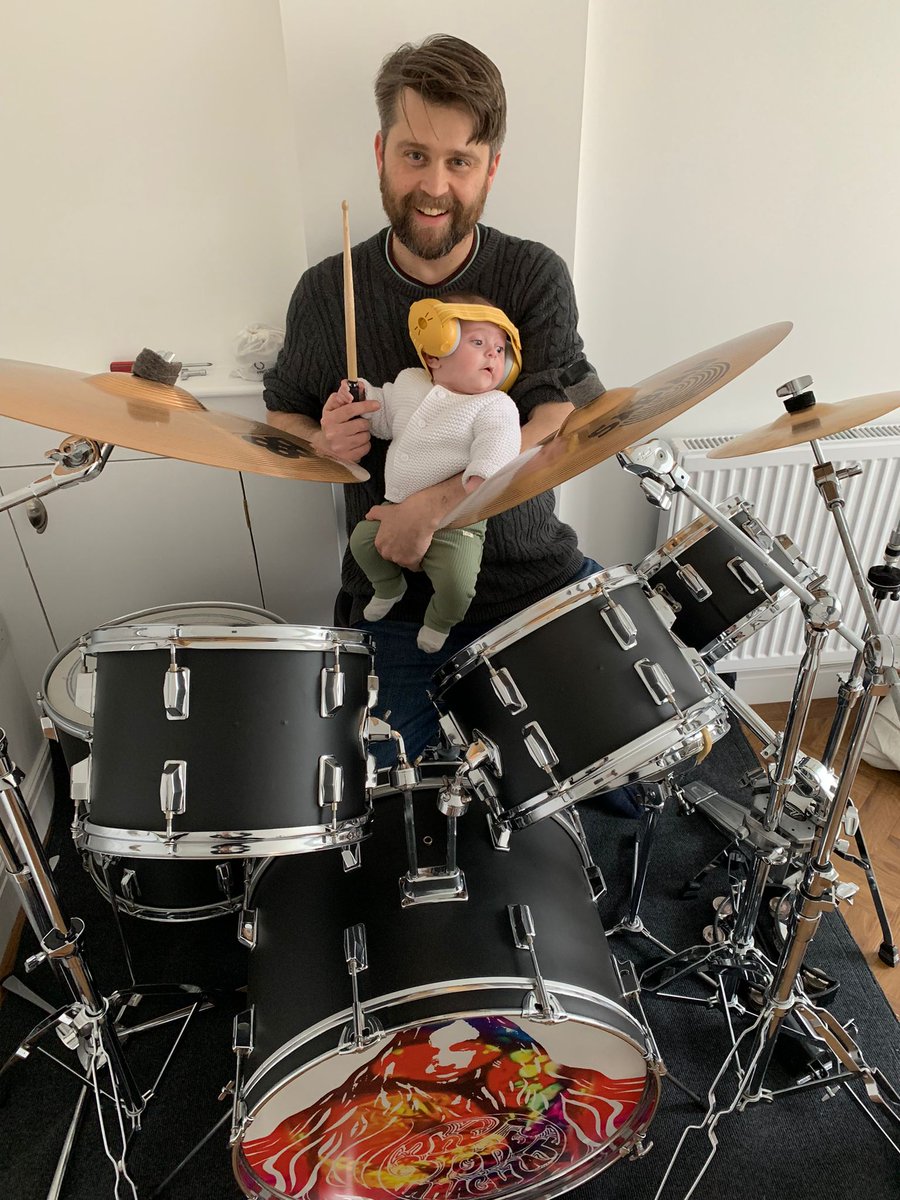 Did I spend 60 grand on an extension just to give me somewhere to teach Paloma to play drums?! Yes. Of course I did because look how cute she looks!!