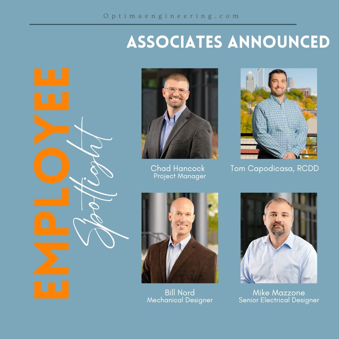 We are pleased to announce Steve Daley and Byron Ford as President and Vice President of Optima Engineering!  We have some other promotions as well!  Each of these team members has played a crucial role in our company’s growth and success. Please join us in congratulating them!