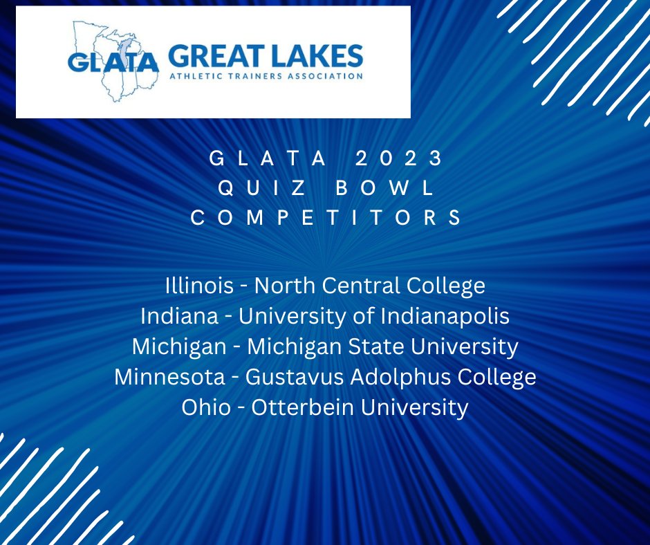 GLATA_updates's tweet photo. Come cheer on your state in the GLATA Quiz Bow!
Thursday, March 9th @ 1 p.m.
Botanic Ballroom
#GLATA2023 https://t.co/fJ9VKwgDxH