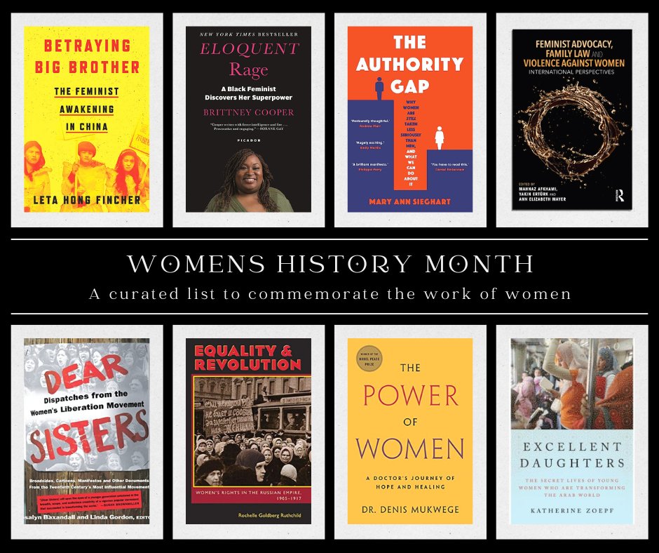 NEDLibrary's tweet photo. Happy #womenshistorymonth everyone! We made a Women's History month book list to commemorate and celebrate women's history, achievements, and legacy over the years
https://t.co/enyAlcE3ii https://t.co/x5ATVMwHCw