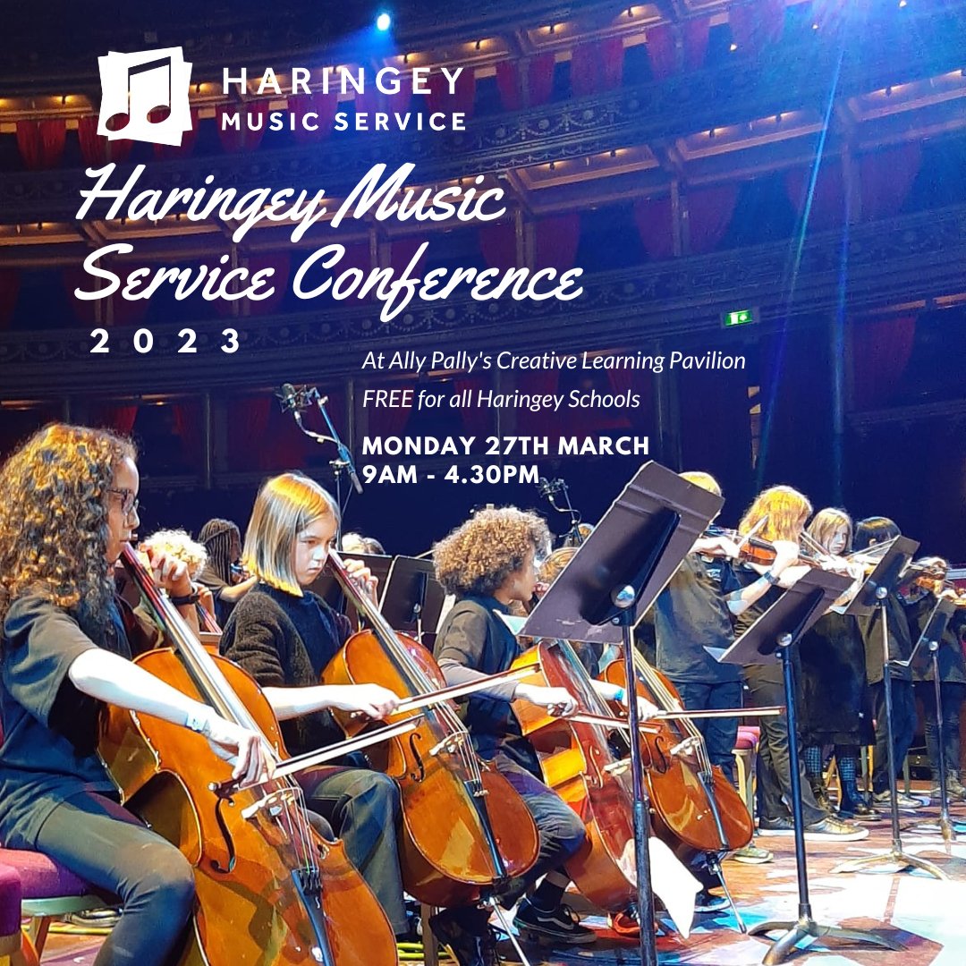 We're pleased to be announcing this year's Haringey Music Service conference for teachers working across Primary, Secondary and Special schools, and Alternative Provision. Haringey teachers can sign up to attend here: forms.office.com/e/jng3svLTeC