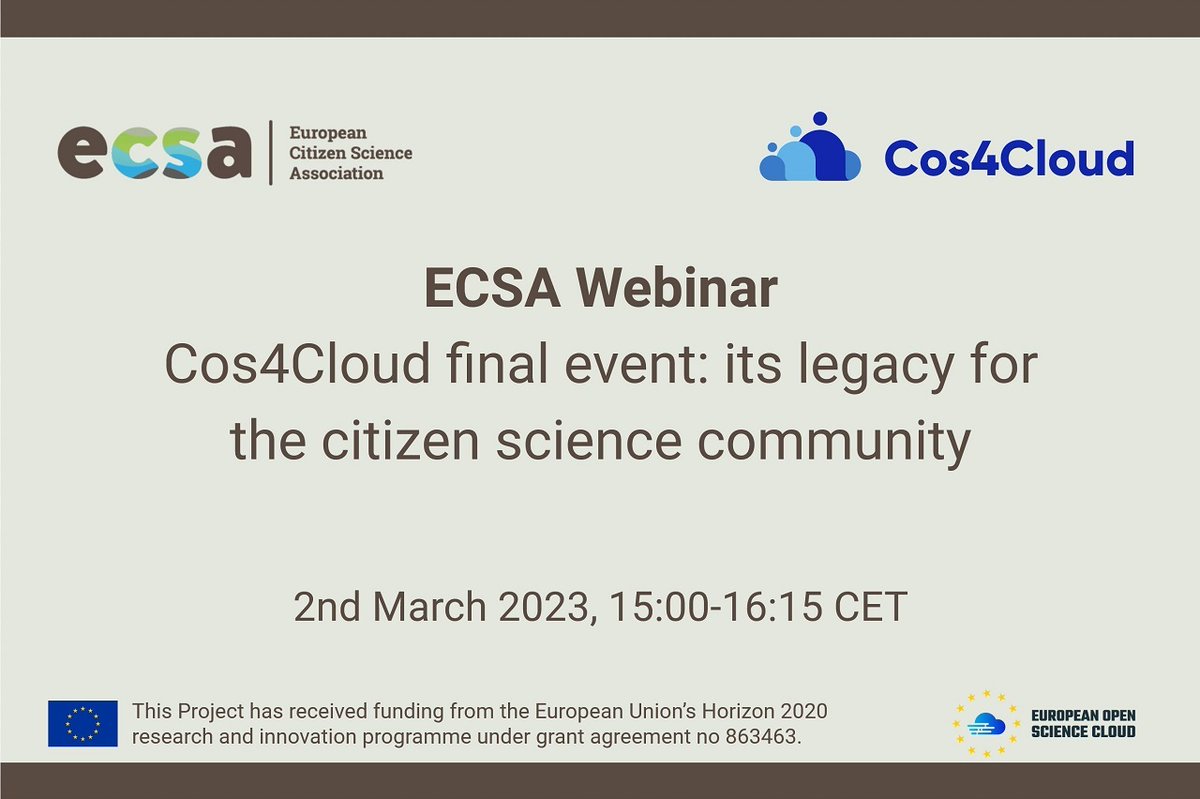 Cos4Cloud's tweet photo. ⏰ It's happening tomorrow!! You still have time to register for our final event✍️
✅We'll share our project's main legacy. Moreover, some members of our community will explain their experiences participating in Cos4Cloud. 

Join us👉https://t.co/pOK7aV7Pqc https://t.co/H5dZVSrcwv